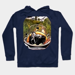 Yellow Car Cartoon Hoodie